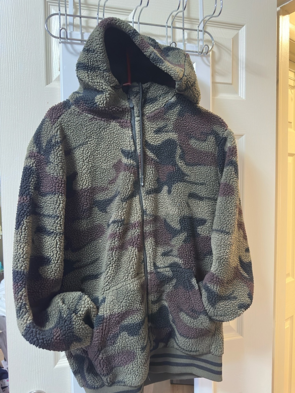 Camo grizzly Sherpa full zip hoodie